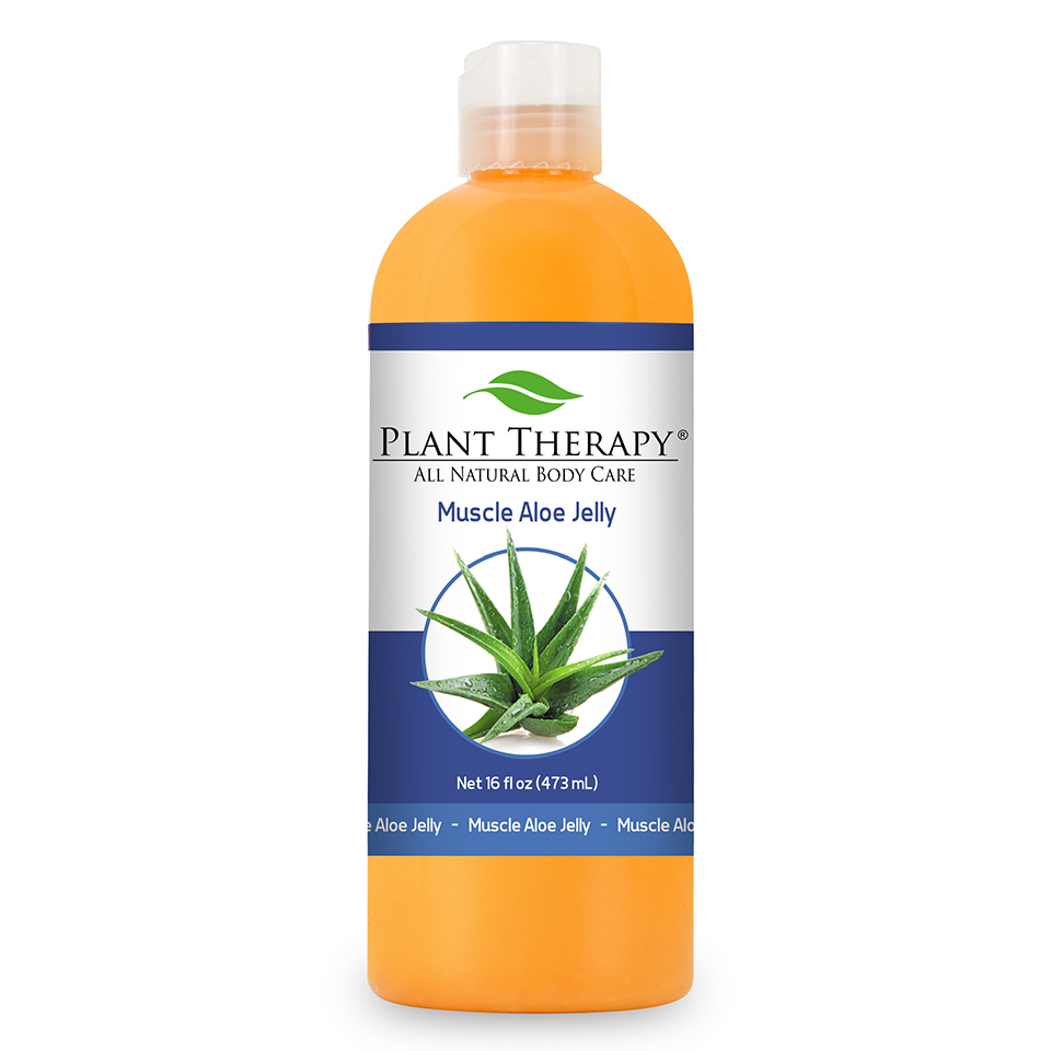 Plant Therapy Muscle Aloe Jelly 16 fl. oz. Aromatherapy Jelly, All