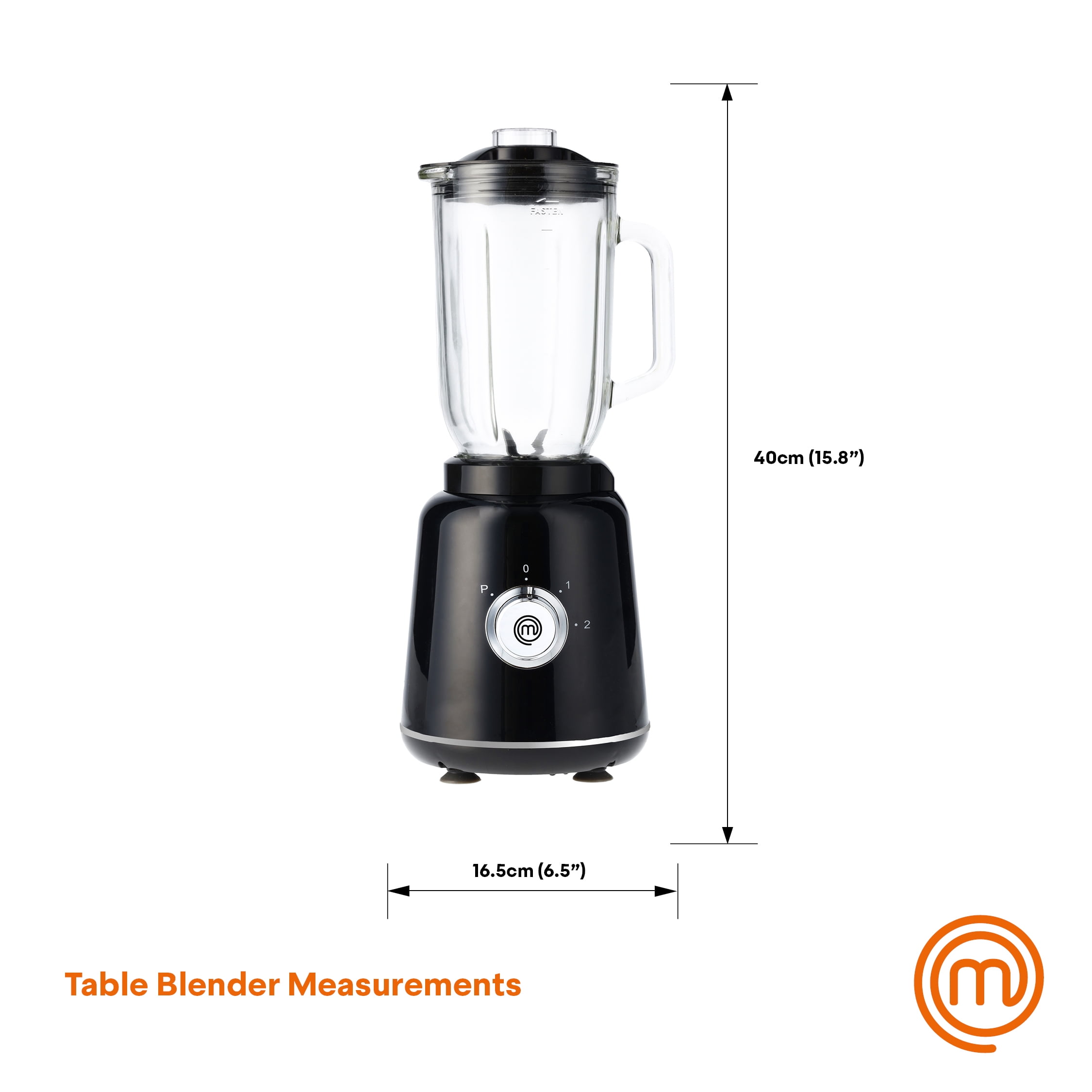MasterChef® 1.1-Qt. 300-Watt 2-Speed Table Blender with Glass Pitcher
