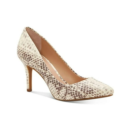 INC Womens Beige Comfort Zitah Pointed Toe Stiletto Slip On Dress Pumps Shoes 8 M