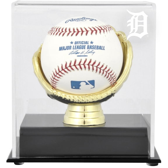 Detroit Tigers Gold Glove Single Baseball Logo Display Case