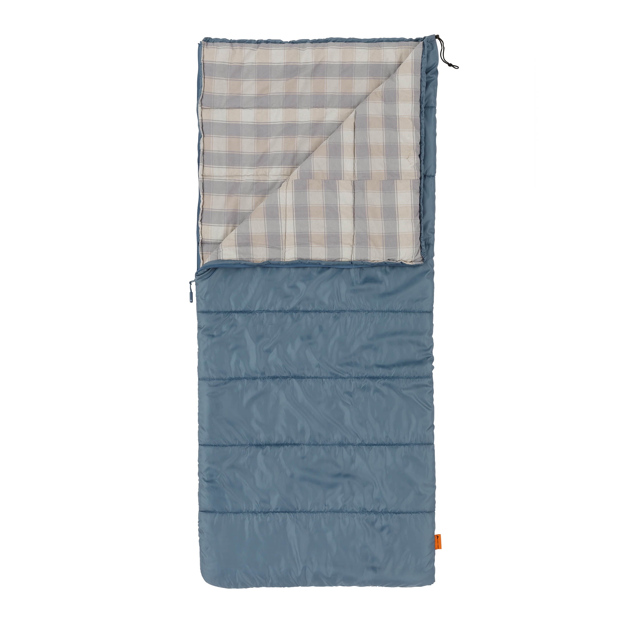 Ozark Trail Happy Camper 50 Degree Warm Weather Rectangular Rectangular Sleeping Bag for Young Adults Blue 75 x33 Walmart