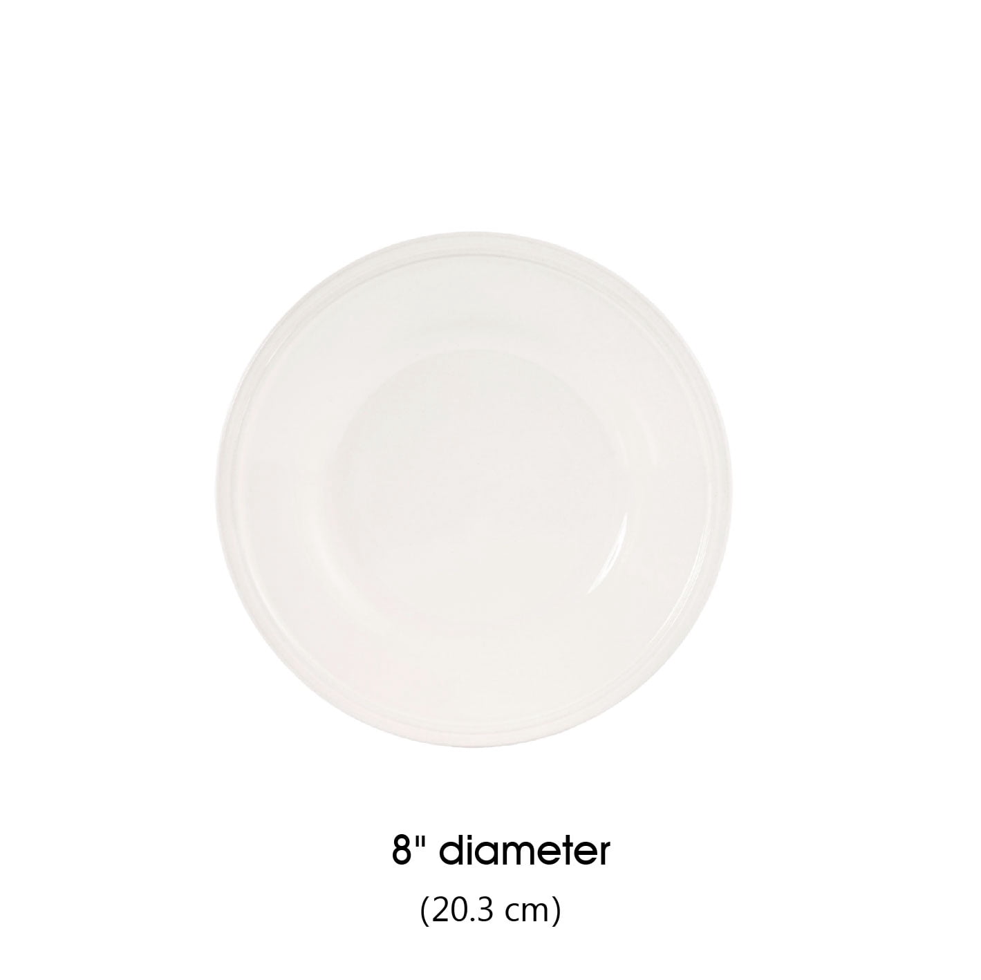 Mainstays 8in Darby White Stoneware Salad Plate