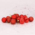 thumbnail image 3 of 34 PC Christmas 1.5" Ball Ornaments. 5 Assorted Style, Small Shatterproof Xmas Decorations for Christmas Tree, Home Holiday, Wedding Party. Tree Ornaments with Hooks Included. (Red), 3 of 3