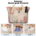 thumbnail image 2 of Tote Bag for Women - Pioneer Flower Shoulder Bag - Large Utility Work Duffle Bag with Zipper Handbag for Travel, Work, Sprots, 2 of 5