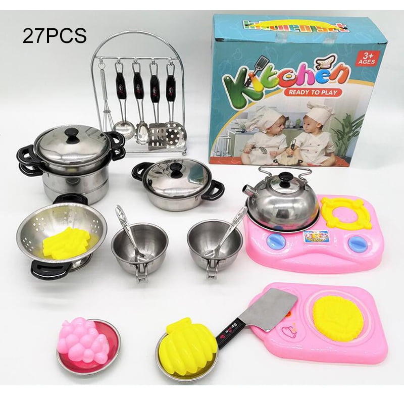 1 Set Boy Girl Toys Role Play Mini Simulation Kitchenware Tableware Cookware US 