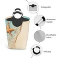 thumbnail image 4 of KLL Starfish On The Sand Beach Laundry Hamper,Large Canvas Fabric Lightweight Storage Basket Toy Organizer Dirty Clothes Collapsible Waterproof, 4 of 6