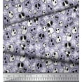 thumbnail image 3 of Soimoi Polyester Crepe Fabric Crossbone & Skull Halloween Printed Craft Fabric by The Yard 52 Inch Wide, 3 of 3