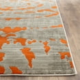 thumbnail image 3 of Safavieh Porcello 10' X 14' Power Loomed Rug in Light Gray and Orange, 3 of 3