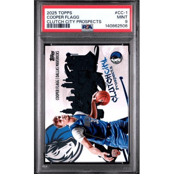Graded 2025 Topps Cooper Flagg #CC1 Clutch City Prospects Rookie RC Basketball Card PSA 9 Mint