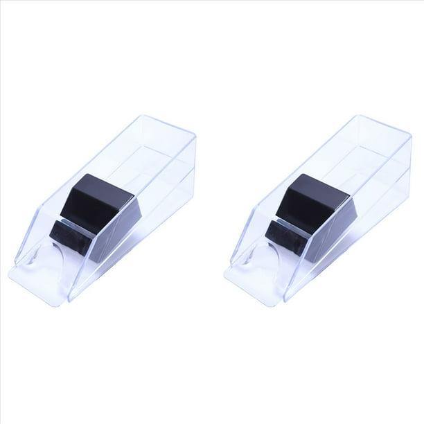 2X Professional Deluxe Hold' Baccarat Poker Comerciante Tarjeta de Poker Zapato 1-6 Opcionalmente Diputado (Transparente)