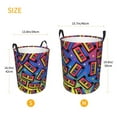 thumbnail image 3 of Sikiie Vintage Audio Cassettes Print Round Dirty Clothes Basket, Waterproof Standing Foldable Storage Basket, for Laundry Room, Bedroom, Bathroom Storage-Small, 3 of 6