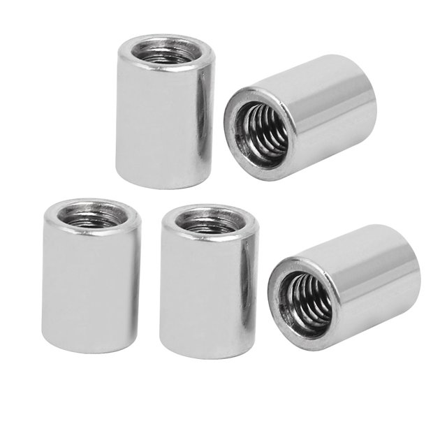 Unique Bargains Connecteur Rond de Tige M6x10mmx13.5mm 5 Pcs