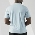 thumbnail image 2 of Vedolay Men Shirts Casual Short Sleeve Men's T-Shirts - Classic V-Neck, Fitted Men's Shirts,Light Blue XL, 2 of 5