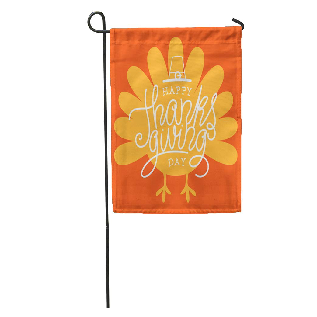 KDAGR Colorful Happy Thanksgiving Day Hand Lettered Text and Turkey ...