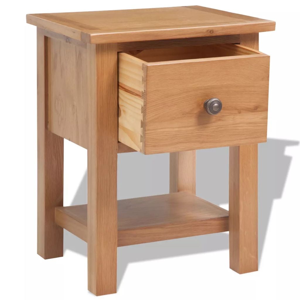 Kepooman Modern Rustic Bedroom Wooden Rectangle Nightstand with Drawer, 14.2" x 11.8" x 18.5", Brown Kepooman Modern Rustic Bedroom Wooden Rectangle Nightstand with Drawer, 14.2" x 11.8" x 18.5", Brown