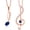 Created Sapphire, September, variant on 18K Rose Gold Plated Silver Black Onyx Treble Clef and Eighth Note 2 Pcs Music Pendant Necklace Jewelry Set for Women By Keren Hanan (0.85 Cttw, December Birthstone, Oval 6X4MM, Round 3MM)