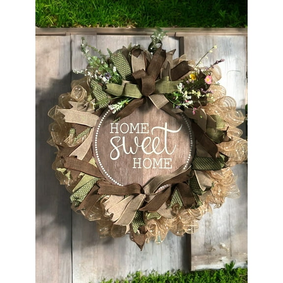 Home Sweet Home Wreath, Everyday Wreath, Home Decor