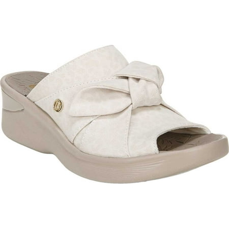 

Women s Bzees Smile Bow Slide Cream Mono Mesh 7 W