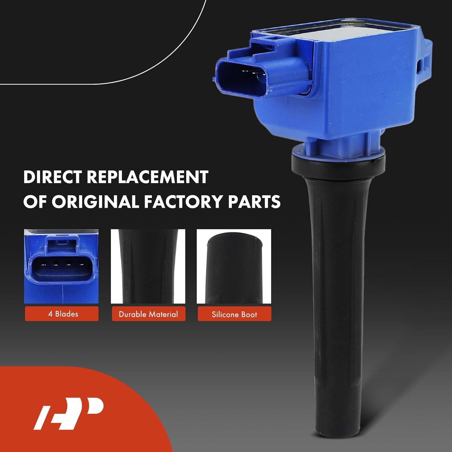 A-Premium (Blue) Set of 8 Ignition Coil Pack and Iridium Spark Plugs Compatible with Mazda CX-5 2013-2018/2022, 3 2012-2022, 3 Sport 2014/2016-2018, 6 2014-2017, MX-5 Miata, CX-3, CX-30, CX-50