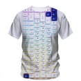 thumbnail image 1 of Personality Creative Computer Keyboard Pattern Printed Summer Men's T-Shirt Trend Hip Hop Short Sleeve Classic Loose Casual Top, 1 of 5