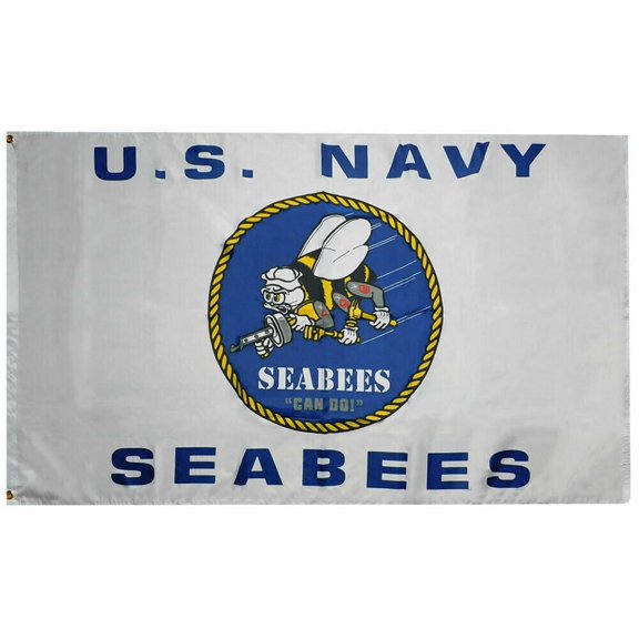 12x18 US Navy Seabees Flag