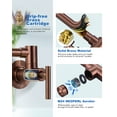 thumbnail image 5 of Wowow Brass Wall Mounted Pot Filler Faucet with Double Joint Swing Arms in Rose Gold, 5 of 8