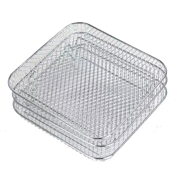 Visland Air Fryer Dehydration Rack Stackable Stainless Steel Multi-Layer Dehydrator for Chips Po Pcsorn Fruits Beef Jerky