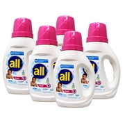 All Liquid Laundry Detergent, Gentle for Baby, 24 Loads, 30 FL OZ - 5 Pack