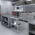 thumbnail image 5 of 36" Long x 30" Deep" Stainless Steel Work Table With 18" Wide Double Tier Overshelf | Metal Kitchen Prep Table & Shelving Combo, 5 of 9