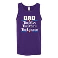 thumbnail image 2 of Wild Bobby,Dad The Man The Myth The Legend Best Daddy Father Gift, Father's Day, Men Graphic Tank Top, Purple, Medium, 2 of 3