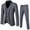 Gray, variant on Wrtxtat Tuxedo Men Suit Regular Fit 3 Piece Suit Two Button Blazer Jacket Waistcoat Pants Men Suit Set for Business Suit Wedding Prom Black XXL