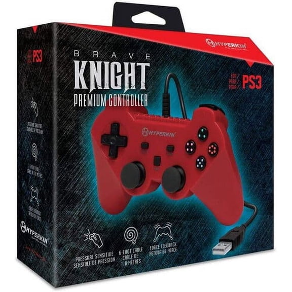 Hyperkin Brave Knight Premium Controller for PS3/ PC/ Mac (Red)