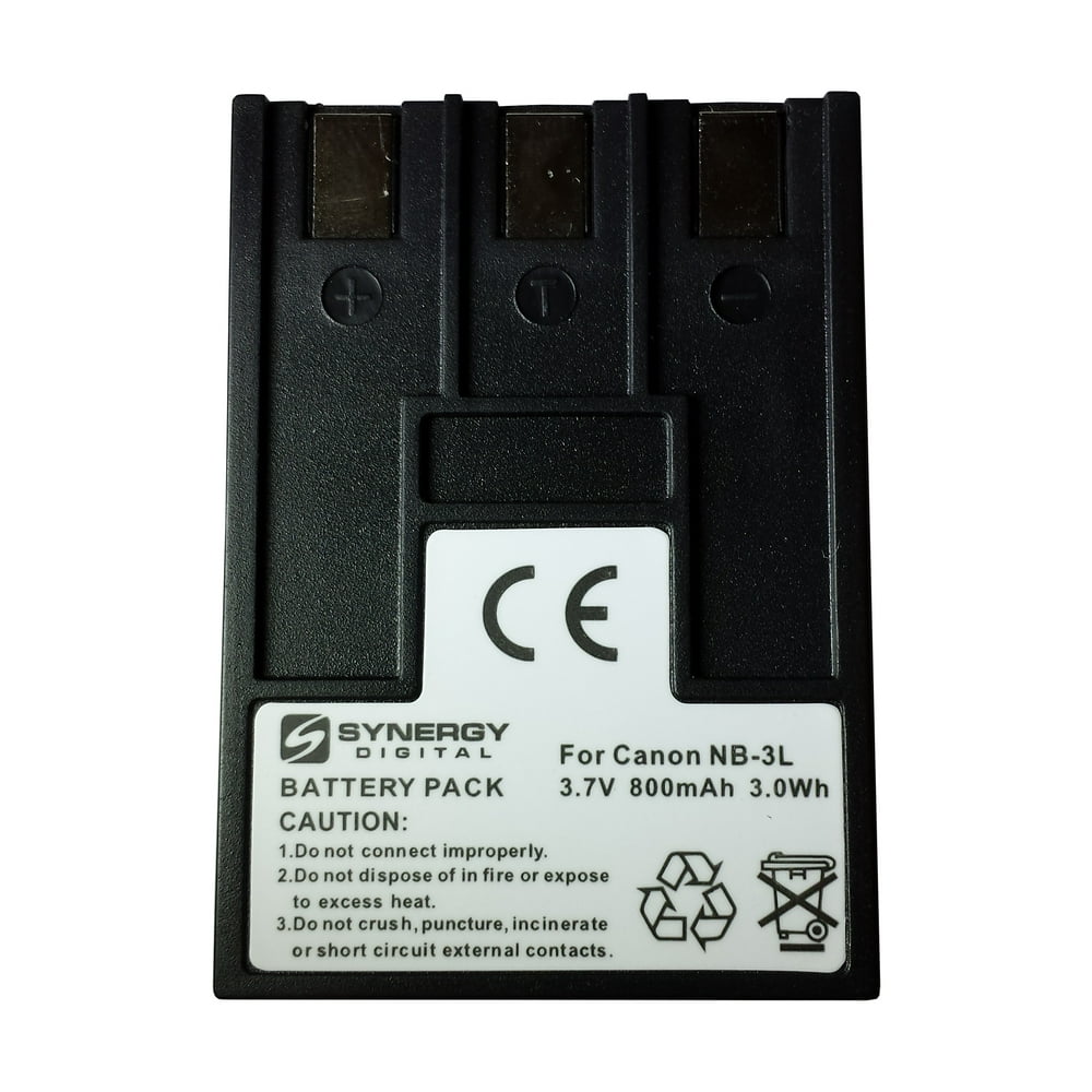 SDNB3L Battery (liion, 3.7V 800 mAh) Replacement for Canon NB3L