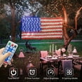 thumbnail image 5 of DBFAIRY Solar American Flag Lights Outdoor,420 LEDs American Flag Net Lights 6.5ft x 3.28ft Super Bright,Memorial Day Decorations of The United States for Independence/National/Memorial Day,July 4th, 5 of 10