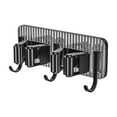 thumbnail image 2 of Ovzne Two Clip Hook Transparent Backboard No Punching Hook Stainless Steel Mop Clip No Punching Mop Metal Hook Bathroom Brooms Mop Storage Rack On Clearance, 2 of 6