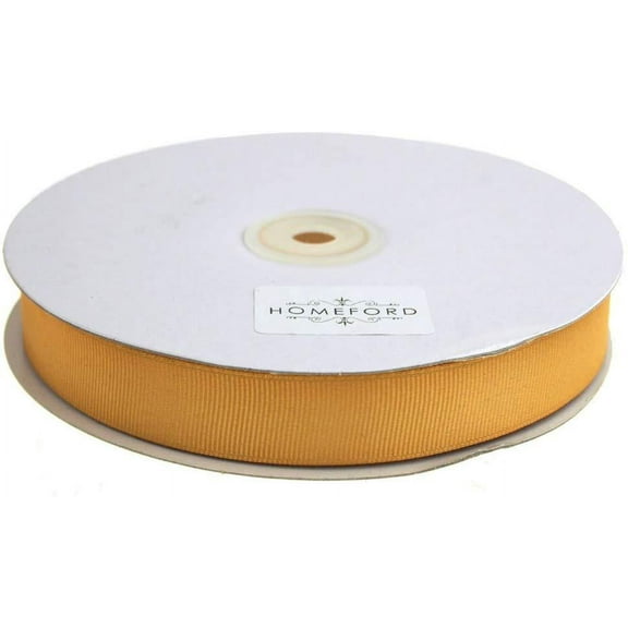 Solid Grosgrain Ribbon, 5/8-Inch, 50 Yards, Antique Gold