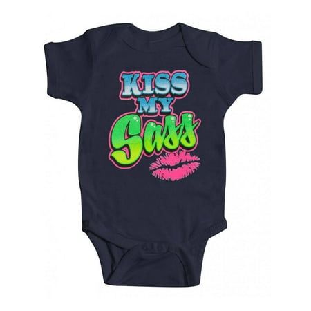 

Baby Kiss My Sass Bodysuit - Navy - 6M