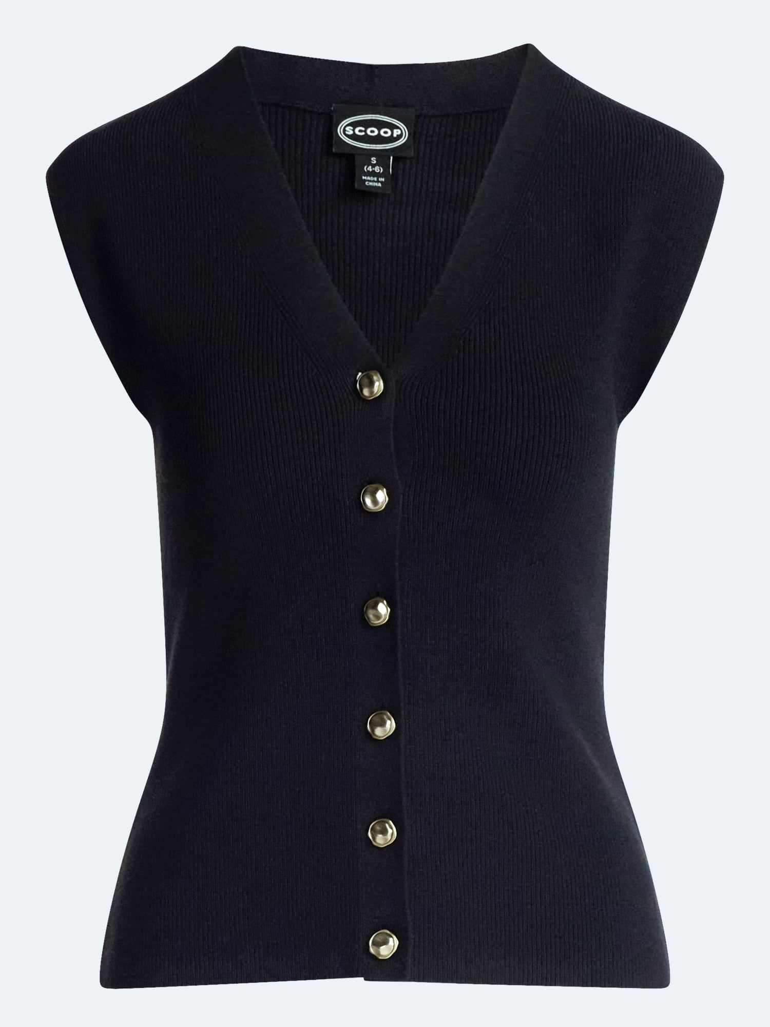 Scoop Women's V Neck Cardigan Sweater, Lightweight, Sizes XS-XXL
