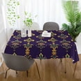 thumbnail image 3 of Yayeee Tablecloths 60" x 108" Rectangle Wrinkle Resistant Party Table Cover, Purple Flowers Pattern, 3 of 8