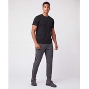Real Essentials 4 Pack: Men's Dry-Fit Short Sleeve Pocket Crew Performance Athletic T-Shirt (Available in Big & Tall)