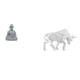 thumbnail image 1 of Estatua de mono, escultura de Buda de resina de arenisca, figura en miniatura meditando, adorno de toro, textura realista, adecuada para sala de estar, 1 of 8