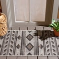thumbnail image 3 of Safavieh Courtyard Allycia Geometric Indoor/Outdoor Area Rug, Gray/Black, 2'7" x 5', 3 of 17