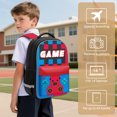 thumbnail image 6 of 3-in-1 Video Game Backpack for Children Teen Boys, Boys Gamer Backpack Set with Lunch Bag & Pencil Pouch - Big 17 inch School Bookbag for Middle Elementary College, 6 of 7