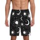 thumbnail image 1 of Balery Crescent and Stars Pantalones cortos de pijama de punto de algodón para hombre con cinturilla y bolsillos-Large, 1 of 6