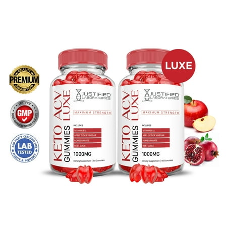(2 Pack) Luxe Keto ACV Gummies 1000MG Dietary Supplement 120 Gummys