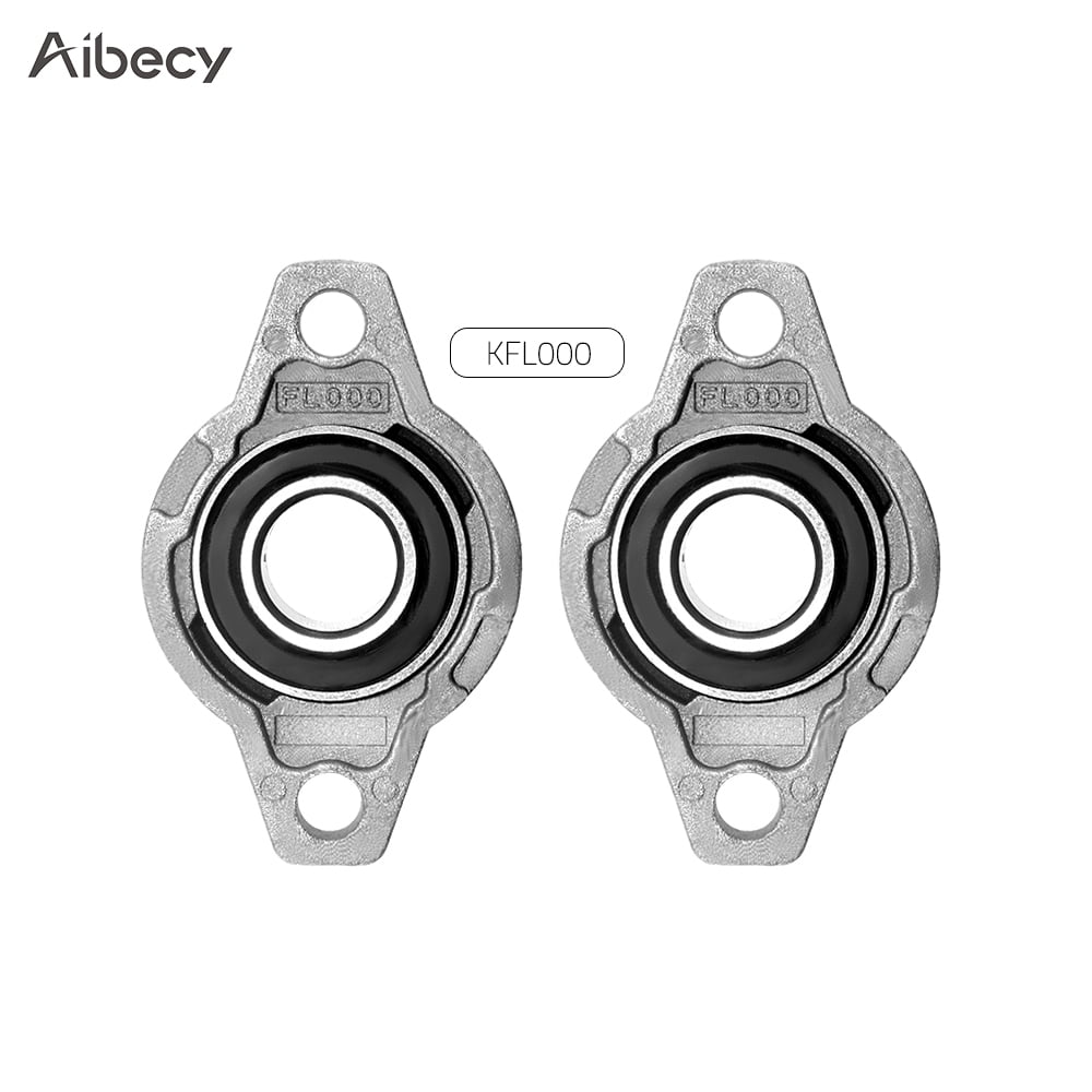 4-pcs KFL000 10mm Zinc Alloy Self Aligning Pillow Block Flange Bearing Set New