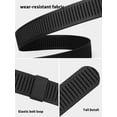 thumbnail image 5 of Catelles Black Webbing Canvas&nbsp; Belt with Automatic Alloy Buckle - Durable Stretch Belt for Outdoor, Work Casual Wear, 120cm, 5 of 8