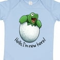 thumbnail image 4 of Inktastic Hello, I'm New Here Cute Baby Turtle Boys or Girls Baby Bodysuit, 4 of 5
