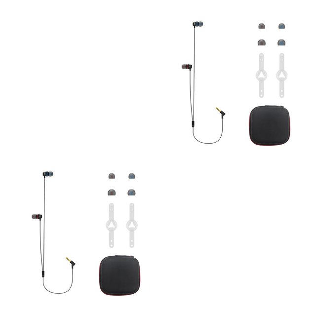 Seitruly Auriculares intrauditivos Reducción de ruido Reemplazo de auriculares de 360 grados para Quest 2, Negro negro 2piezas