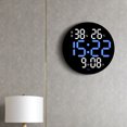 thumbnail image 2 of Reloj Reloj de pared inteligente digital LED con números grandes, azul 25,4 cm TUNC Sencillez, 2 of 3